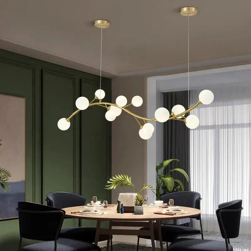 13-Light Gold Tree Branch Pendant Chandelier - Led Chandeliers