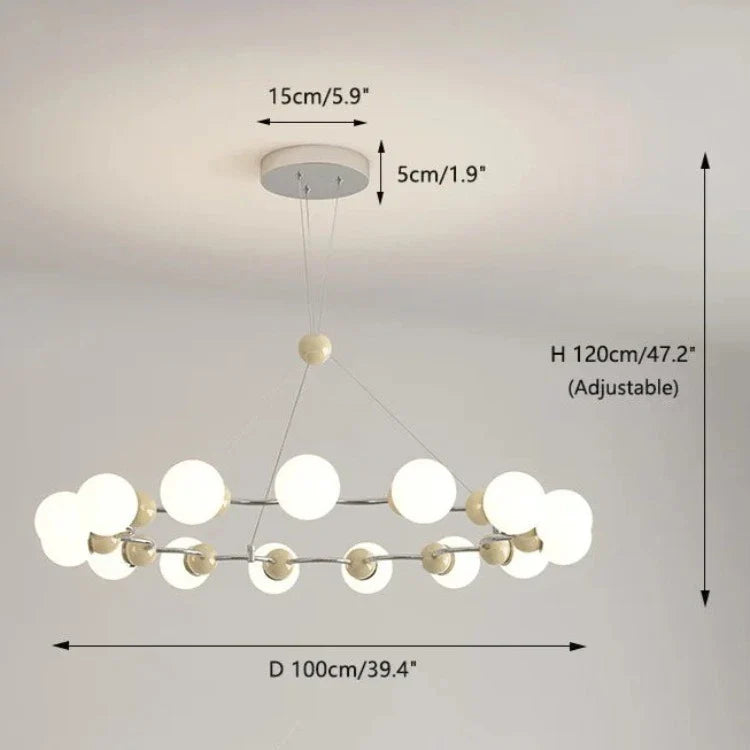 Modern Sputnik Glass Sphere Chandelier - 12/15 Light - Chandeliers