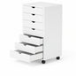 7 Drawer Chest, Storage Cabinet Dressers with Wheels, Dressers Storage Cabinets, Dresser Mobile Cabinet with Wheels, Room Organizer, Small Drawers Wood Organization Furniture for Office, Home