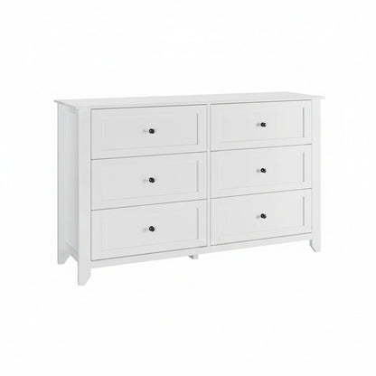 6 Chest of Drawer Dresser, Modern Wood Organizer Storage Cabinet with Drawers for Bedroom, Living Room, Entryway