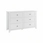 6 Chest of Drawer Dresser, Modern Wood Organizer Storage Cabinet with Drawers for Bedroom, Living Room, Entryway