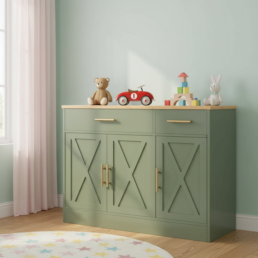 Orvaliadecor 42" Modern Farmhouse Buffet Cabinet