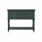 Console Table with 2 Drawers, Retro Entryway Table with 2 Door Cabinets and Open Storage Shelf, Narrow Long Behind Couch Sofa Table for Living Room, Foyer, Hallway
