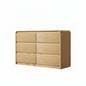 6 Drawer Dresser for Bedroom, Natural Modern Wood Chest of Drawers & Closet Organizer, Cabinet with Fluted Panel for Bedroom, Living Room, Hallway