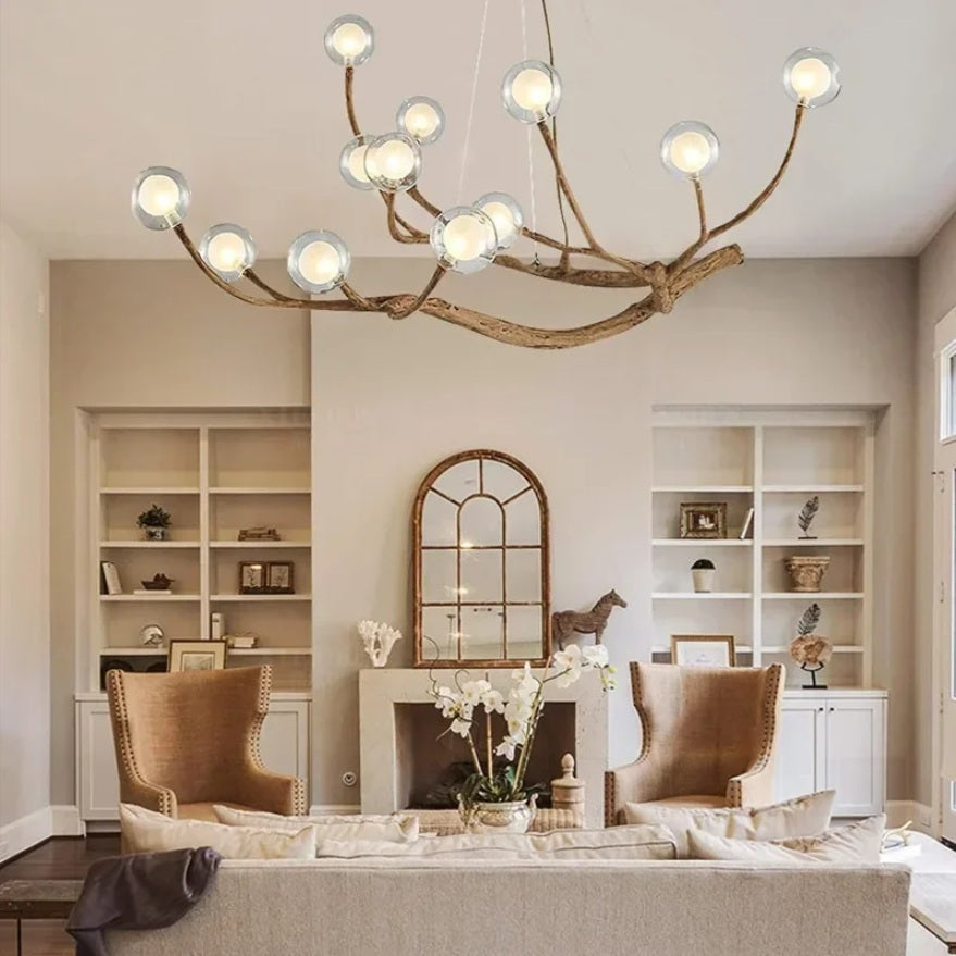 Appa Rustic Tree Branch Chandelier  Seus Lighting