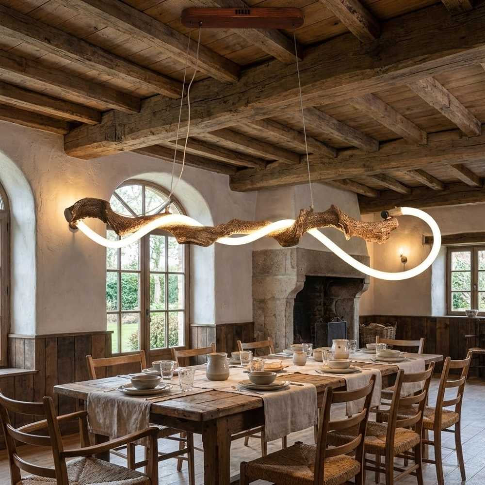 Aris Farmhouse Linear Chandelier  Seus Lighting
