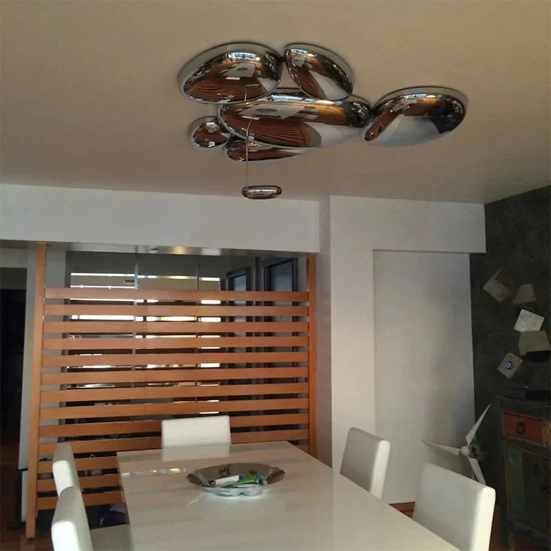 Amaris Modern Silver Flush Mount Chandelier  Seus Lighting