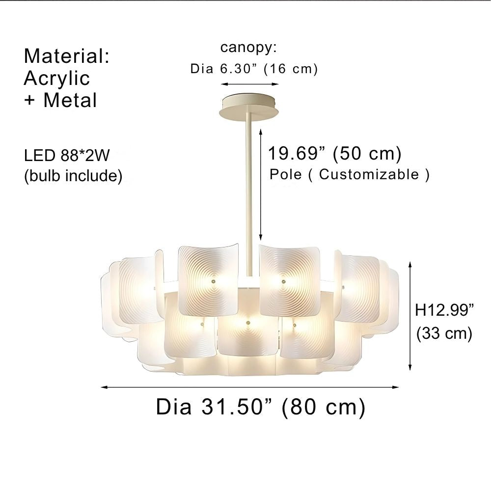 Arten Modern Acrylic Chandelier  Seus Lighting