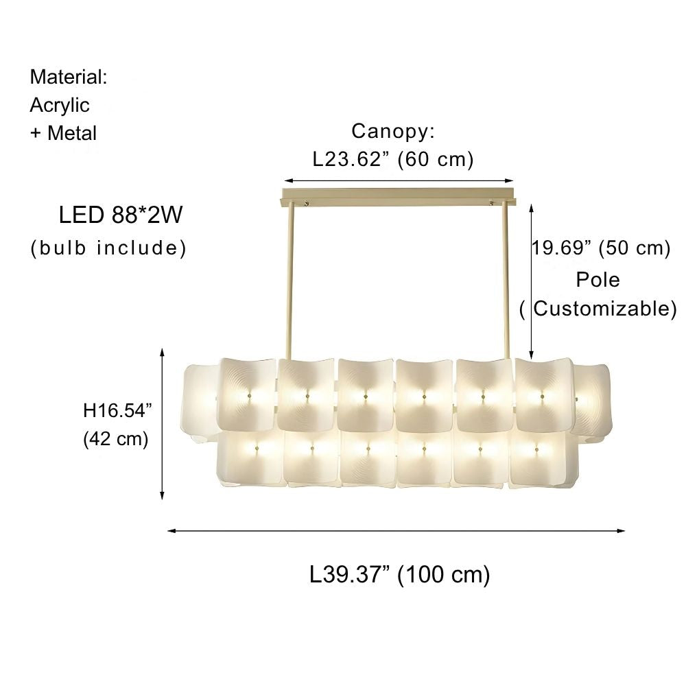 Arten Modern Acrylic Chandelier  Seus Lighting