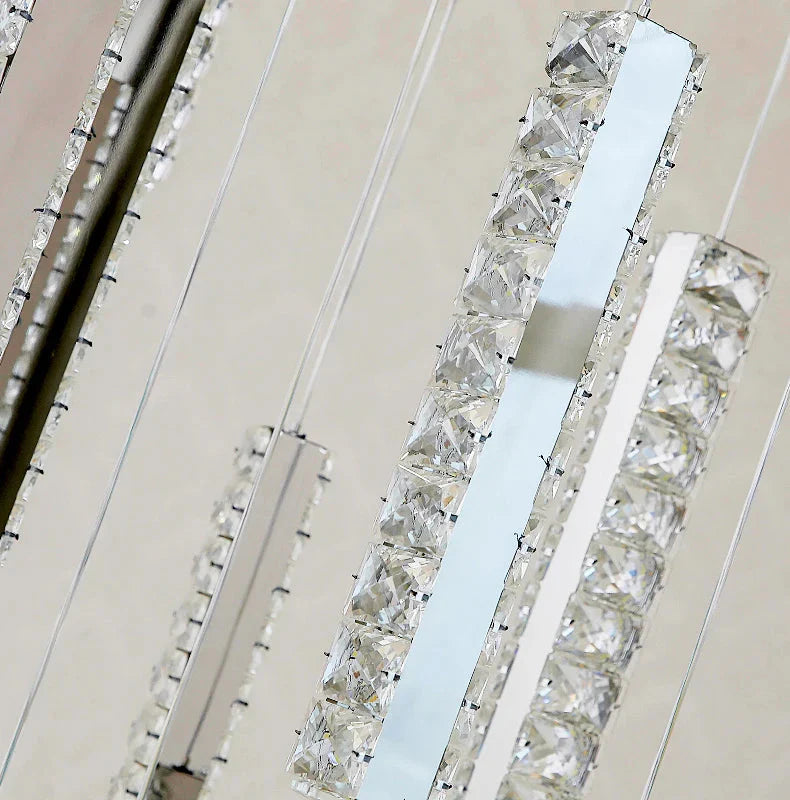 Aten Crystal Staircase Chandelier  Seus Lighting