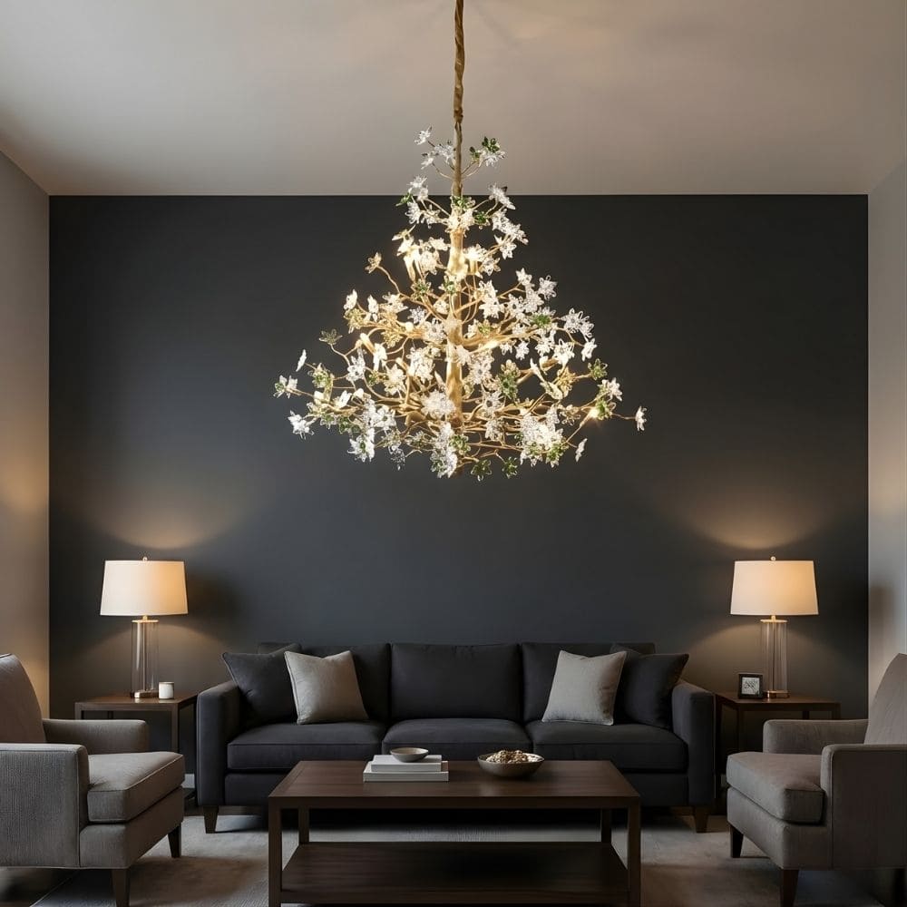 Auric Antique Vintage Brass Crystal Chandelier  Seus Lighting