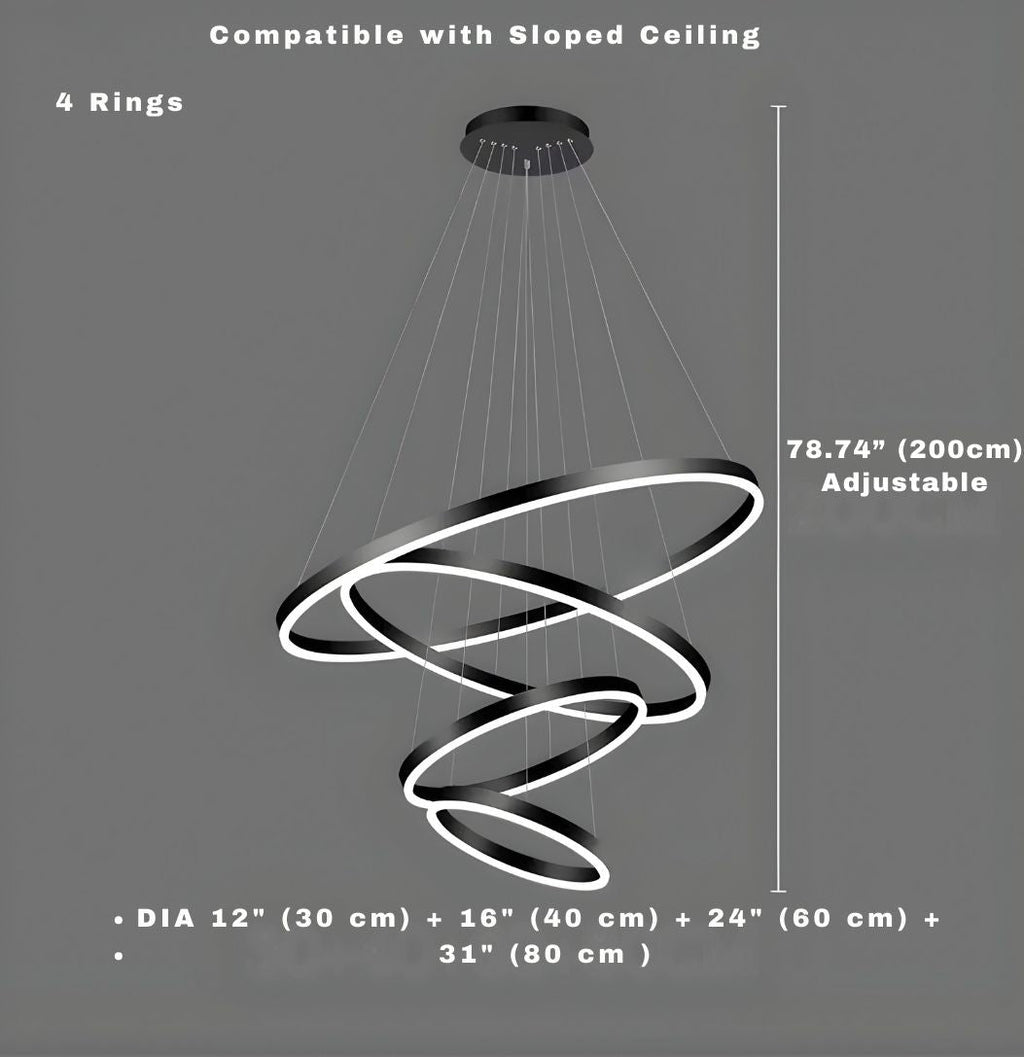 Aysan Modern Ring Chandeliers  Seus Lighting