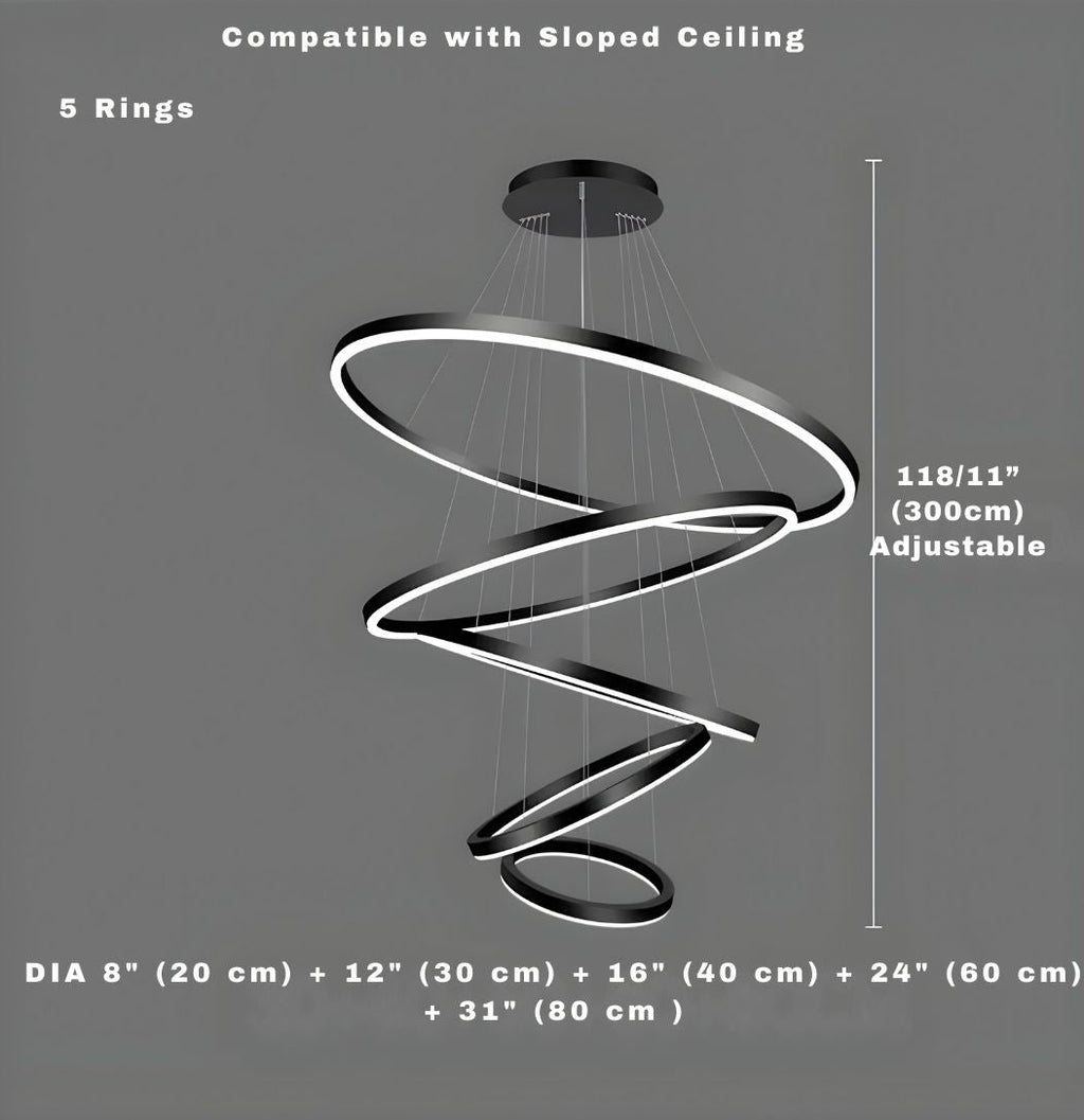 Aysan Modern Ring Chandeliers  Seus Lighting