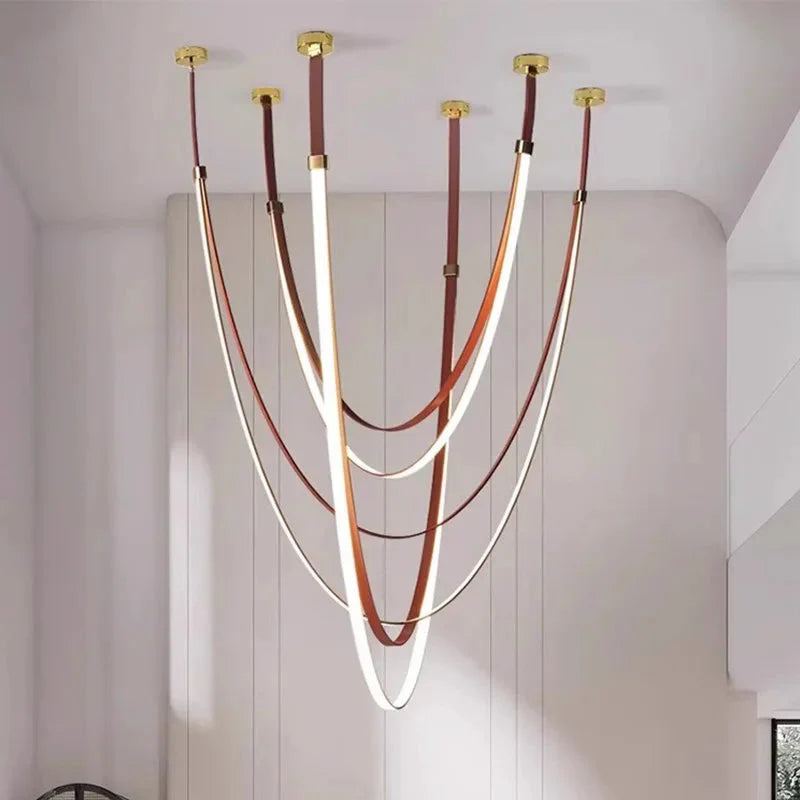 Beza Leather Belt Pendant Light  Seus Lighting