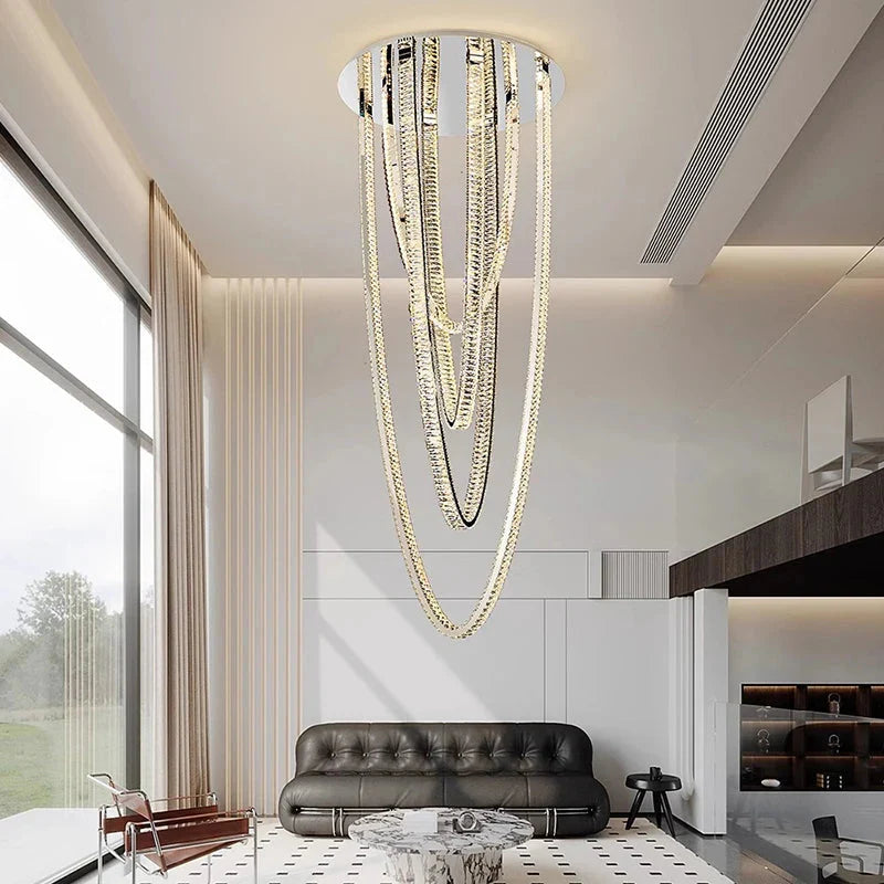 Bix Crystal Hanging Chandelier  Seus Lighting