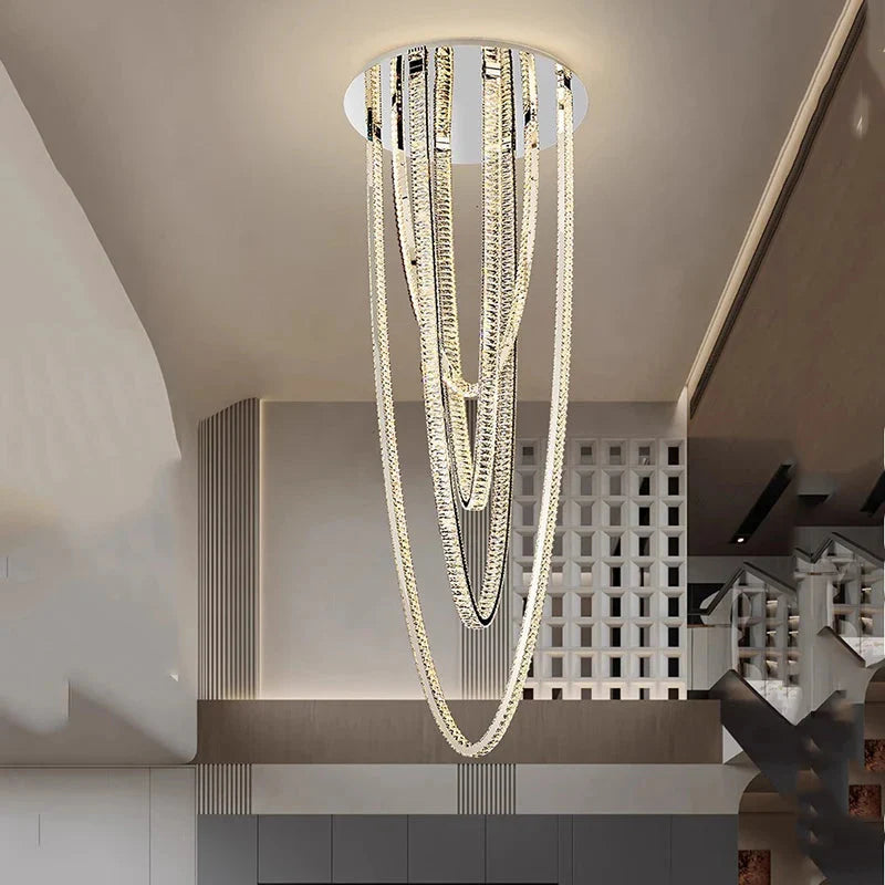 Bix Crystal Hanging Chandelier  Seus Lighting