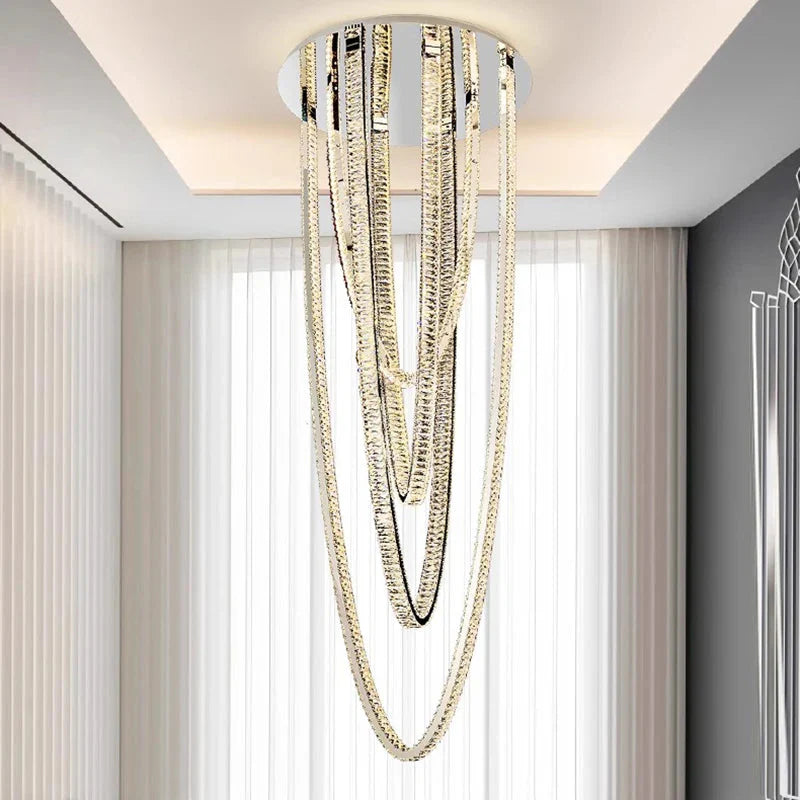 Bix Crystal Hanging Chandelier  Seus Lighting