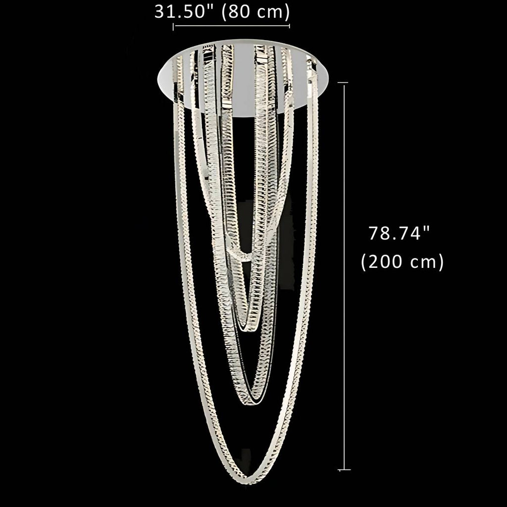 Bix Crystal Hanging Chandelier  Seus Lighting