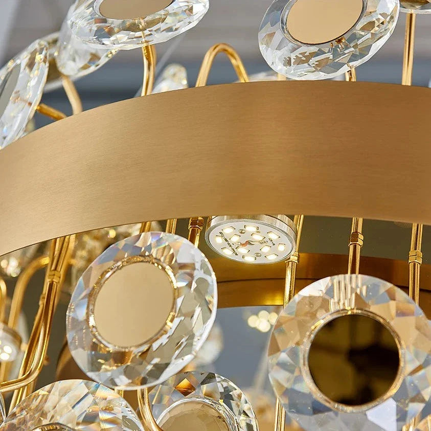 Modern Crystal chandelier for Dining Room - Gold/Black  Seus Lighting