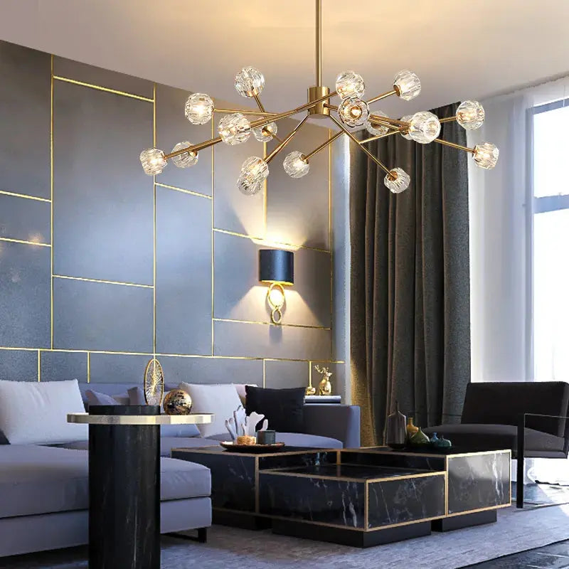 Boule De Style Cristal Chandelier  Seus Lighting