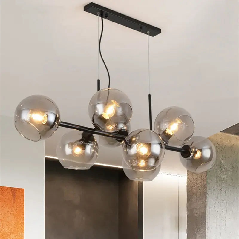 Branching Bubble Chandelier Dining Room Seus Lighting