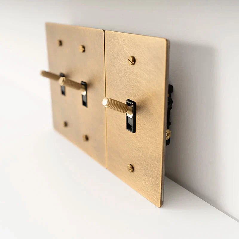Brass Toggle Light Switch  Seus Lighting