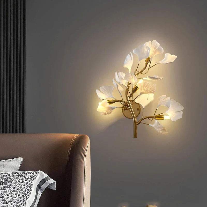 Calla Modern Leaf Wall Lamp  Seus Lighting