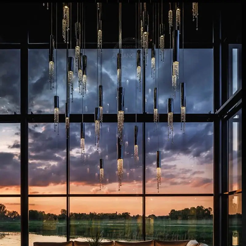 Celia Modern Staircase Ceiling Lighting  Seus Lighting