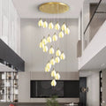 Ceramic Magnolia Staircase Chandelier 6/9/18/36 Lights  Seus Lighting