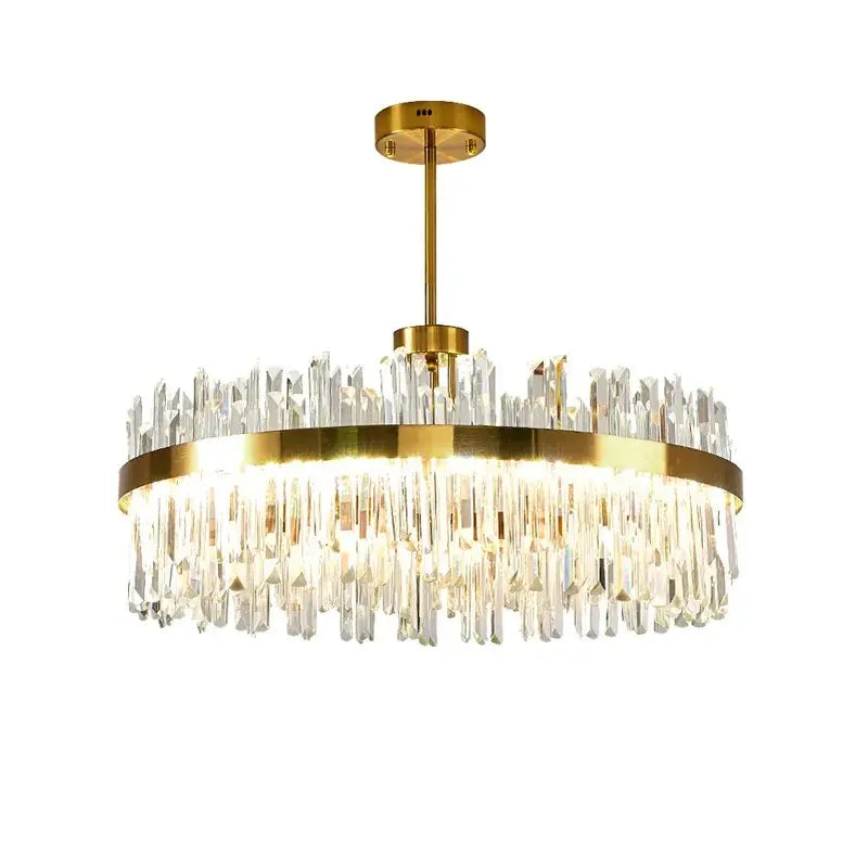 Cesi Foyer Crystal Chandelier Black / Silver / Gold Colours  Seus Lighting