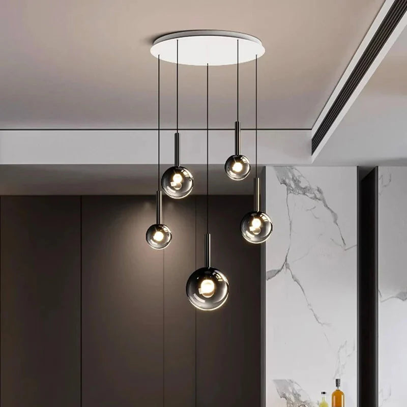 Cleo Bubble Staircase Chandelier  Seus Lighting