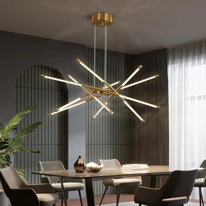 Contemporary LED Spoke Pendant Light Fixture  Seus Lighting