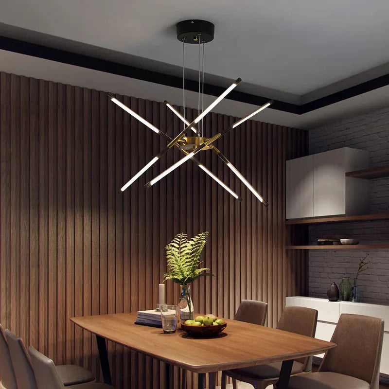Contemporary LED Spoke Pendant Light Fixture  Seus Lighting
