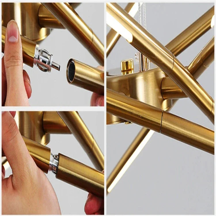 Contemporary LED Spoke Pendant Light Fixture  Seus Lighting