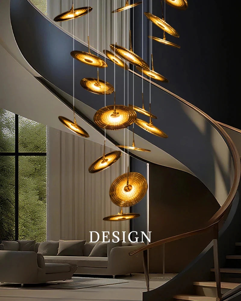 Coren Multi Glass Pendant Chandelier  Seus Lighting