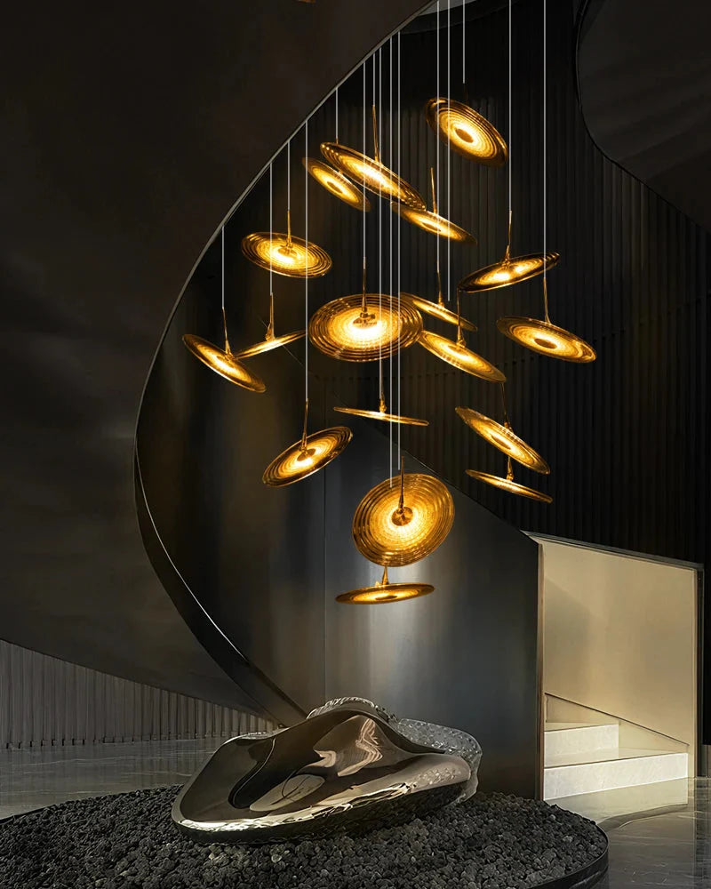 Coren Multi Glass Pendant Chandelier  Seus Lighting