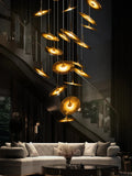 Coren Multi Glass Pendant Chandelier  Seus Lighting