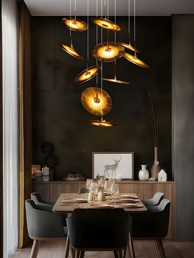 Coren Multi Glass Pendant Chandelier  Seus Lighting