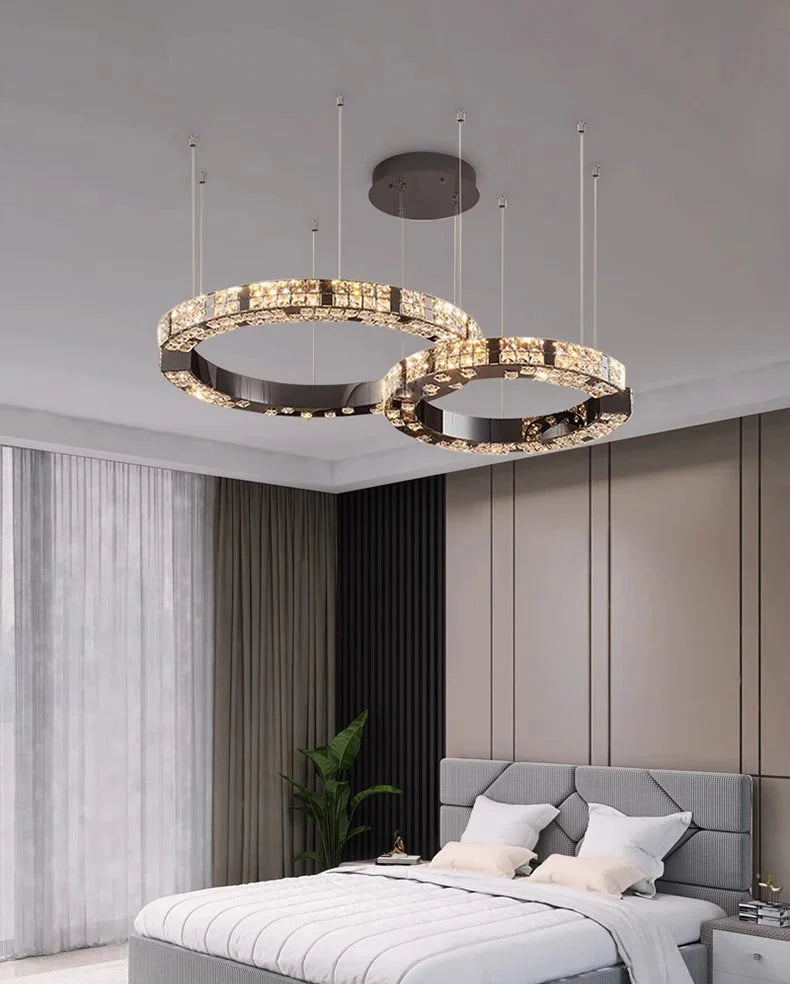 Cosmo Luxury Circle Crystal Chandelier  Seus Lighting