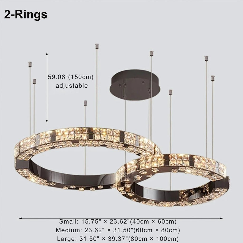 Cosmo Luxury Circle Crystal Chandelier  Seus Lighting