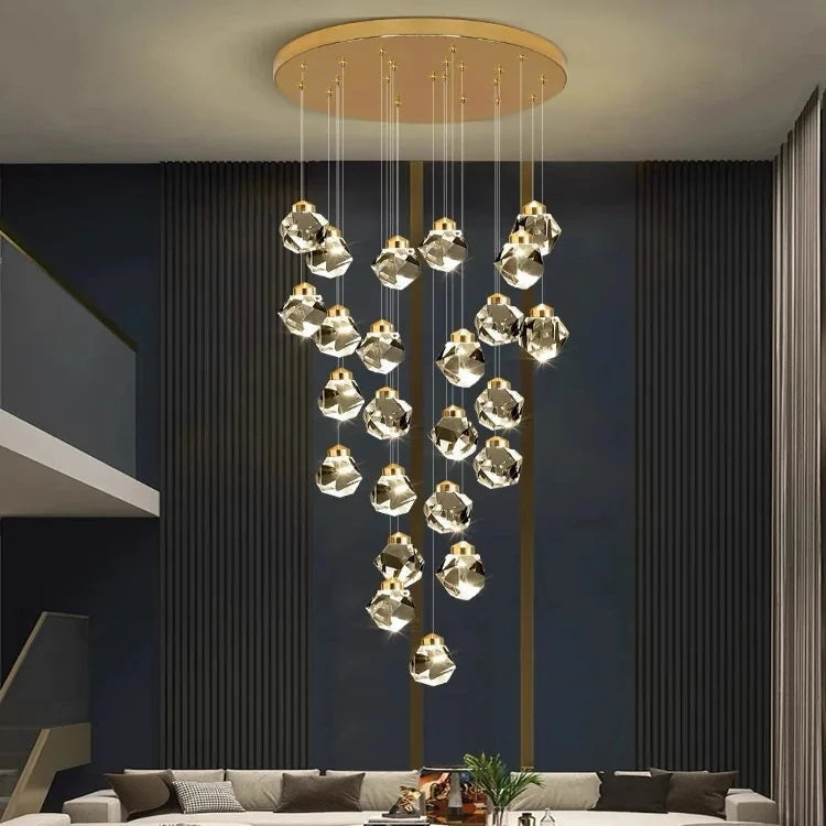 Crystal Modern Pendant Light for Staircase  Seus Lighting