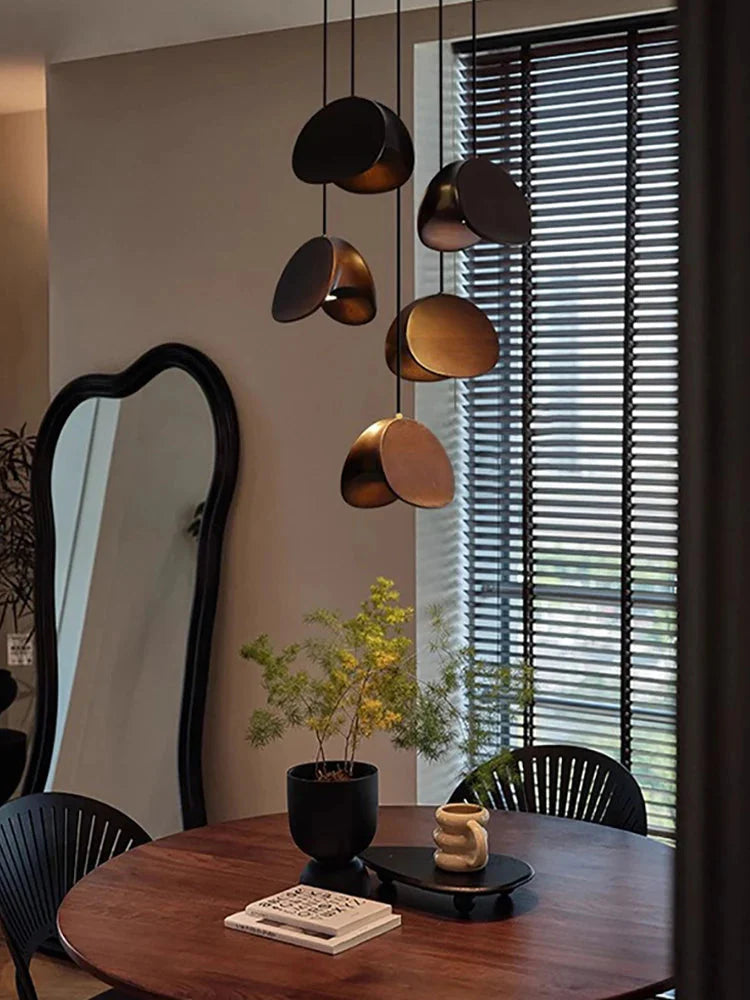 Elor Contemporary Wood Multi Light Pendant  Seus Lighting