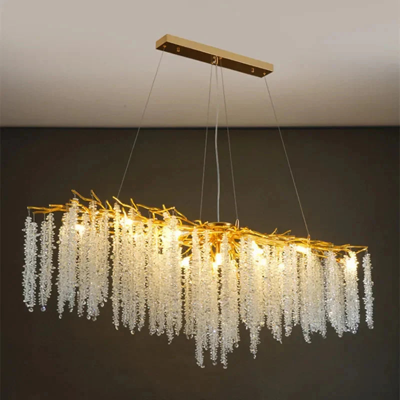 Emily Branch Art Deco Crystal Chandelier  Seus Lighting