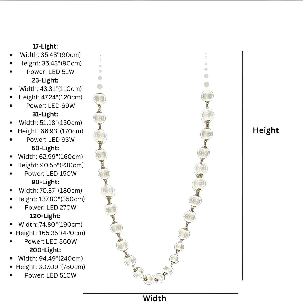Esle Modern Pearl Necklace Chandelier  Seus Lighting