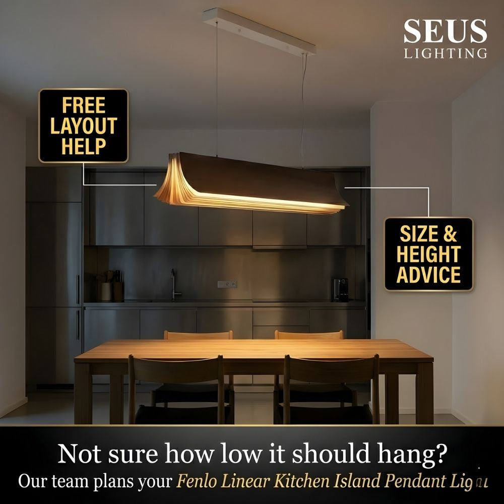 Fenlo Linear Kitchen Island Pendant Light  Seus Lighting