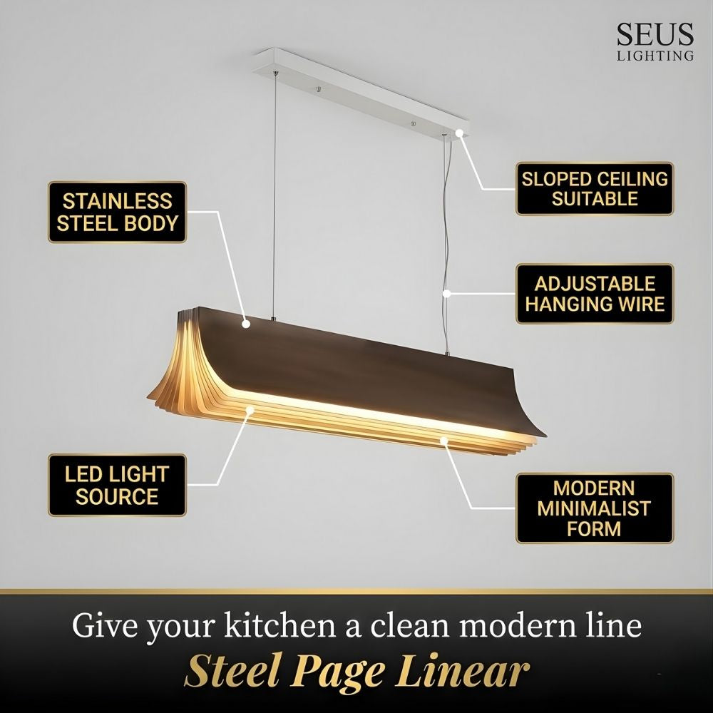 Fenlo Linear Kitchen Island Pendant Light  Seus Lighting