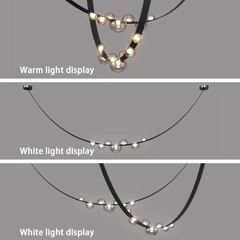 Gelman Modern Belt Chandelier  Seus Lighting