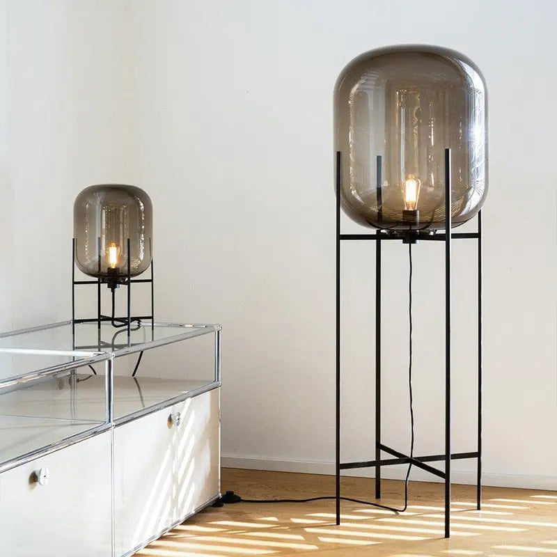 Glowlia Glass Shade Floor Lamp Seus Lighting
