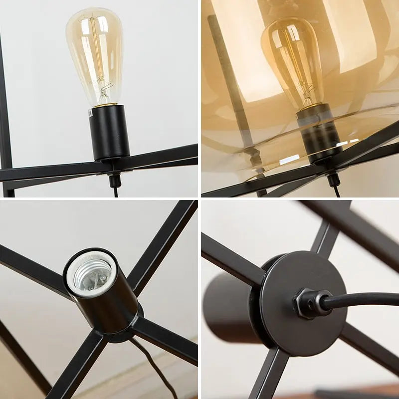 Glowlia Glass Shade Floor Lamp Seus Lighting