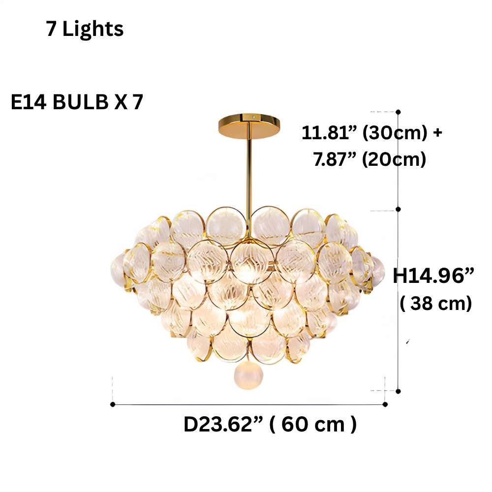Gold Clear Glass Globe Pendant Light  Seus Lighting